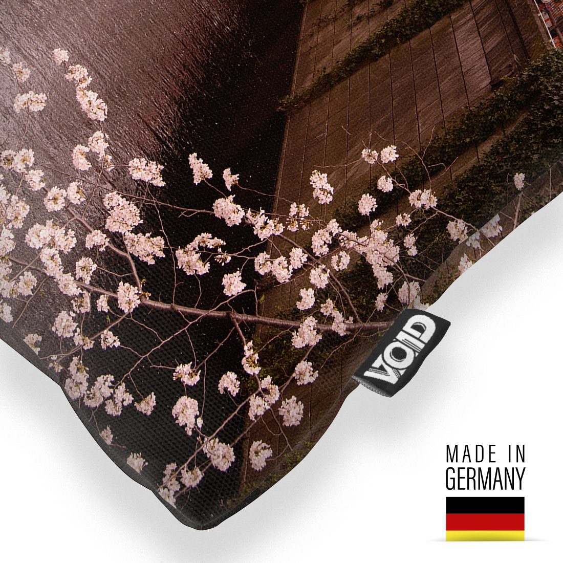 VOID Kissenbezug, (1 Stück), Kirschblüten Fluss Japan Romantisch Kirschblüten Fluss Japan Romantis
