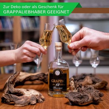 Deggelbam Schnapsglas Echtholz Wurzel mit Grappagläsern ohne Stiel - Schnapsgläser, Handgemacht in Deutschland!