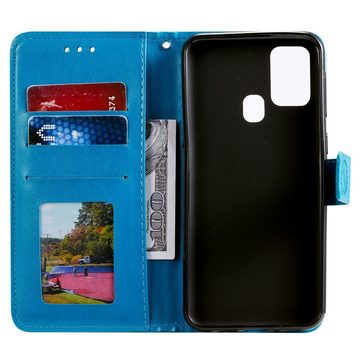 CoverKingz Handyhülle Hülle für Samsung Galaxy A21s Handyhülle Flip Case Cover Tasche, Klapphülle Schutzhülle mit Kartenfach Schutztasche Motiv Mandala