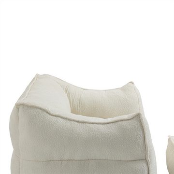 Fangqi Sitzsack Sitzsäcke, Liege, Memory-Schaum,mit Armlehnen und Sitzpouf (Sofa- und Ottomanen-Set,Einzelsofa, Armlehnensofa), Schlaufengarn, atmungsaktiv und schweißabsorbierend