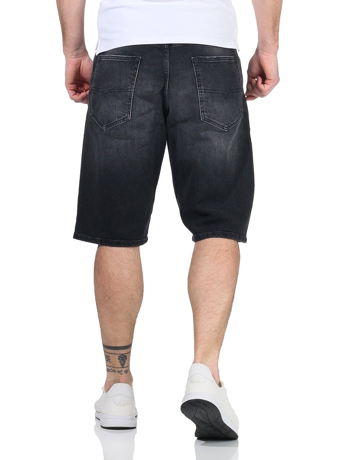 Diesel Jeansshorts Herren R930L Shorts, dezenter Shorts kurze Anthrazit Kroshort RG48R Used-Look Jeans Hose