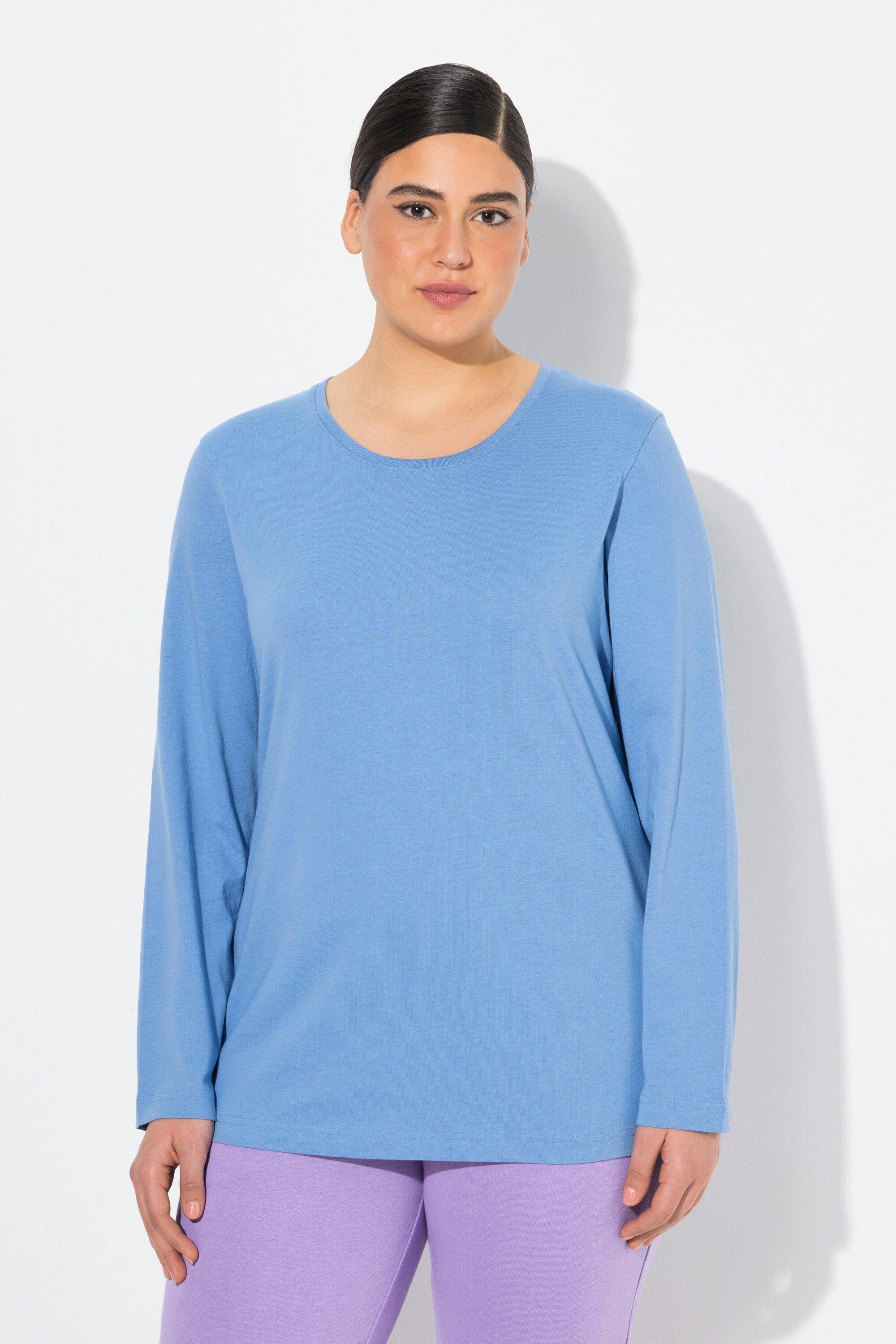 Ulla Popken T-Shirt Shirt Slim Rundhalsausschnitt günstig online kaufen