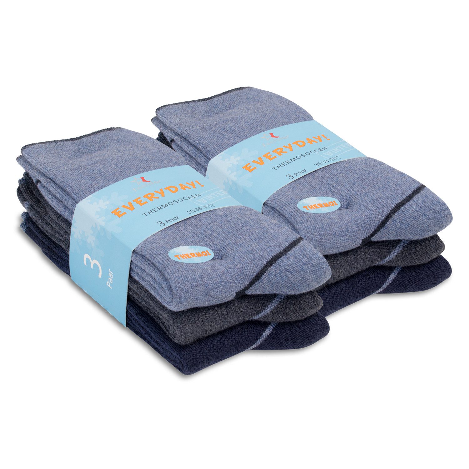 Footstar Thermosocken Thermo Winter Socken Vollfrottee (6 Paar) für Damen & Herren