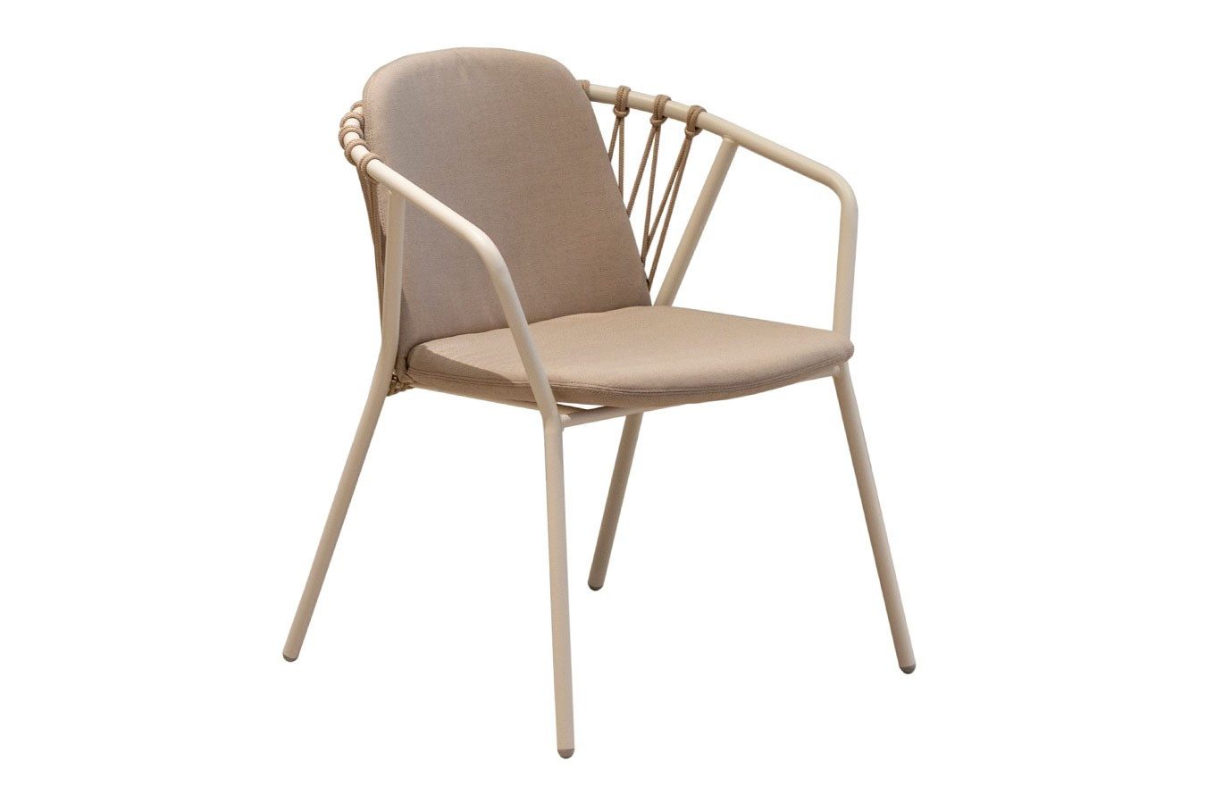 Tischhelden Gartenstuhl Designstuhl Baga durchgehende Polsterung natur