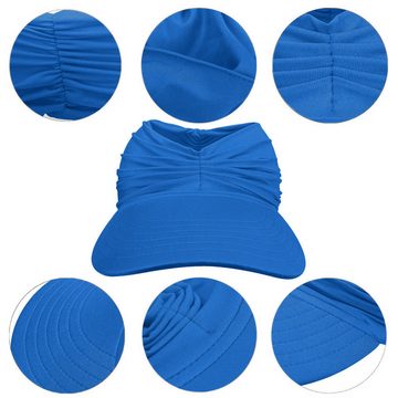 GOOLOO Sonnenhut New Summer Beach Sun Hat (Treasure blau) (UV-Schutz Sonnenblende atmungsaktivem, 1-St., 1-st) Wide Brim Sommer Hüte mit Pferdeschwanz