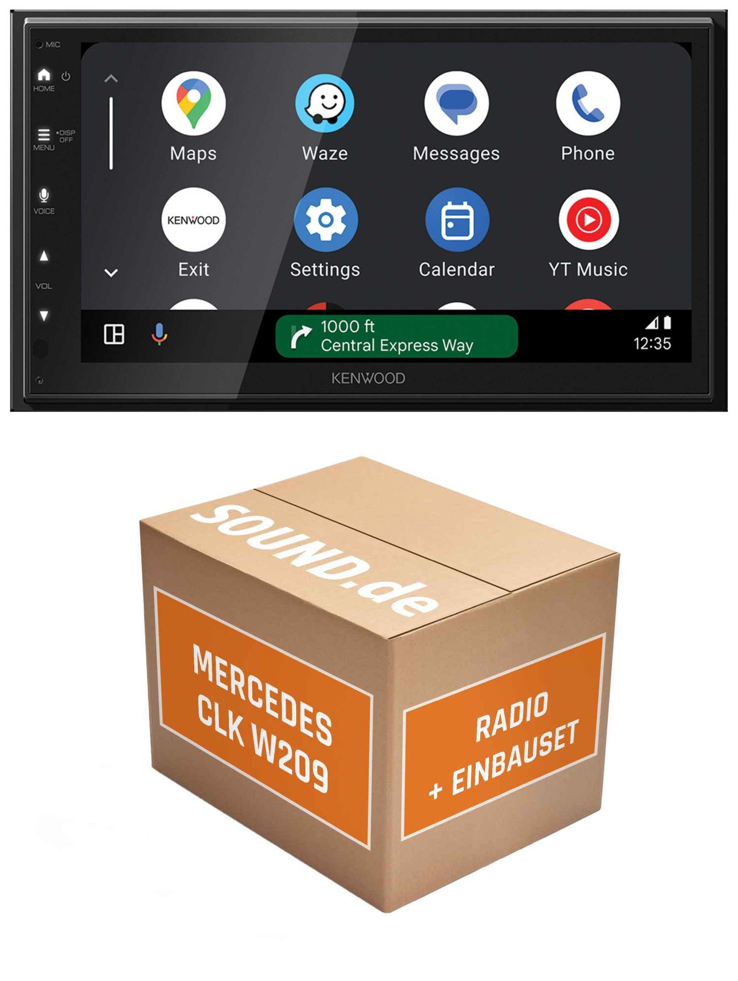 JUST SOUND best choice for caraudio Autoradio Einbauset Kenwood Kenwood DMX6523DABS Mercedes CLK W209 Autoradio (Freisprecheinrichtung)