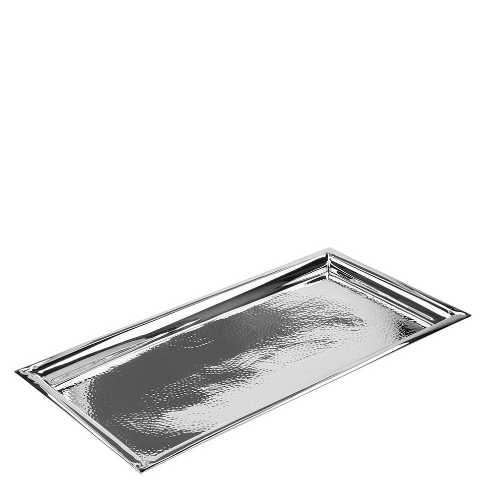 Fink Dekotablett FINK Tablett Nagano - silber - B. 48cm, Maße:B.48cm x T. 24cm