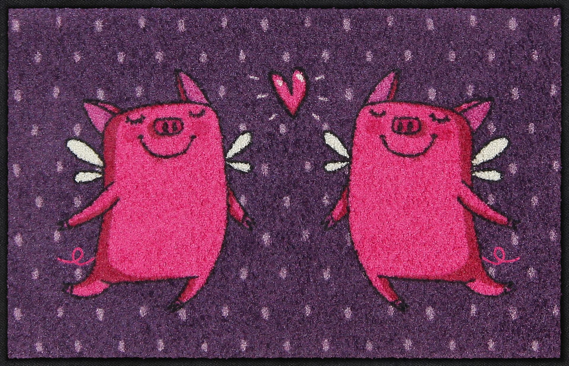 Salonloewe Fußmatte Fußmatte 45x70 Love Pigs violet, Eingangsmatte normal, Höhe: 450 mm