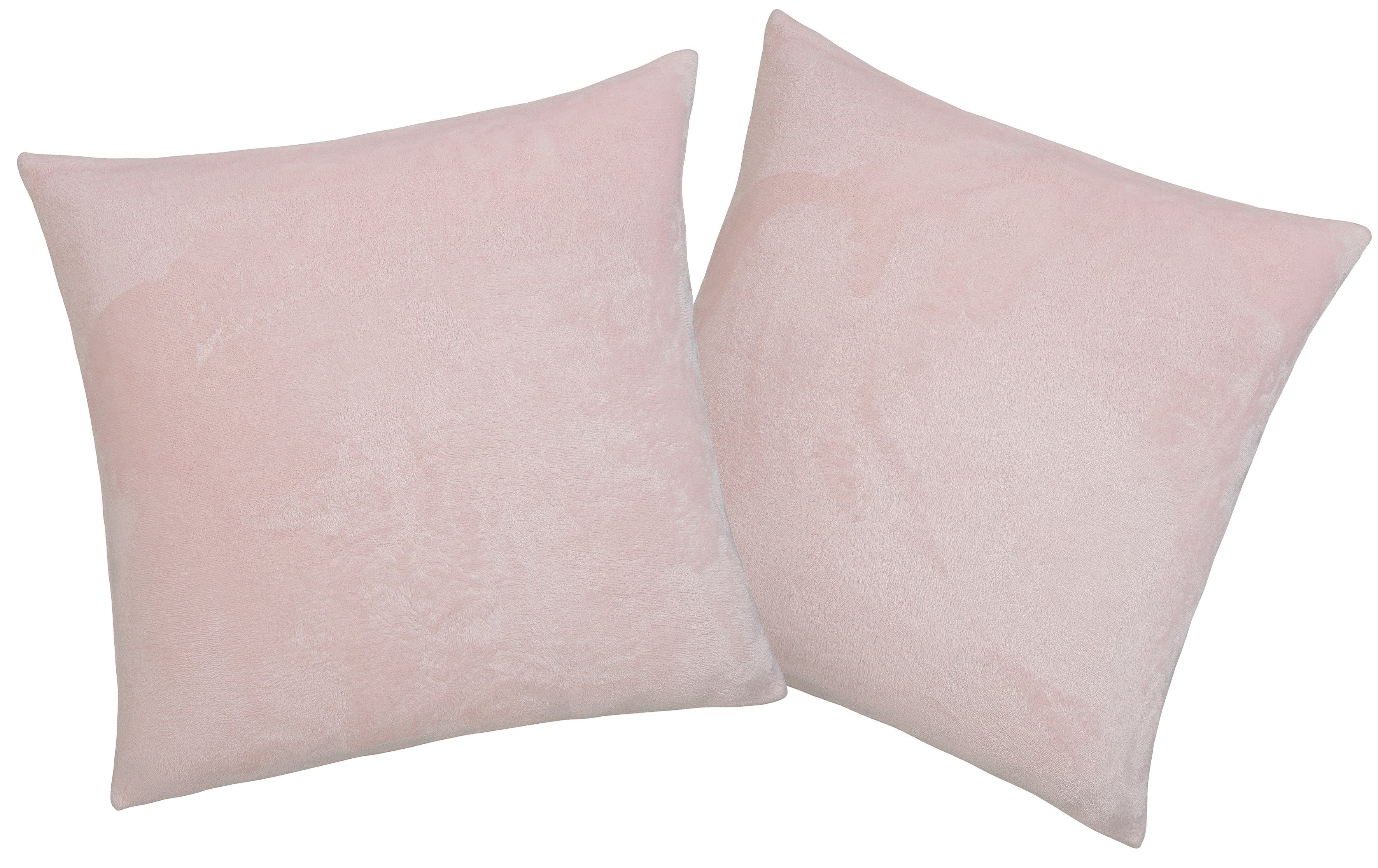 my home Декоративные подушки Jil, aus super weichem Kuschelfleece, Подушкиhüllen ohne Füllung, 2 Stück