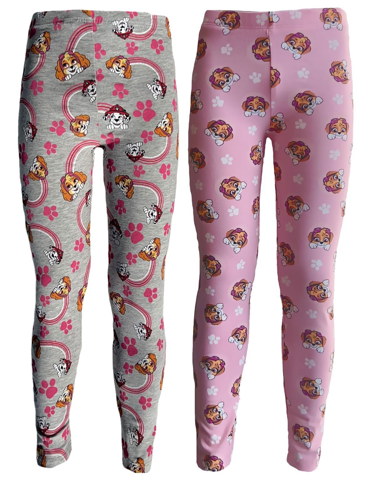 PAW PATROL Leggings 2x Paw Patrol Mädchen Leggings Hosen 2 Stück 98 104 110 116 128
