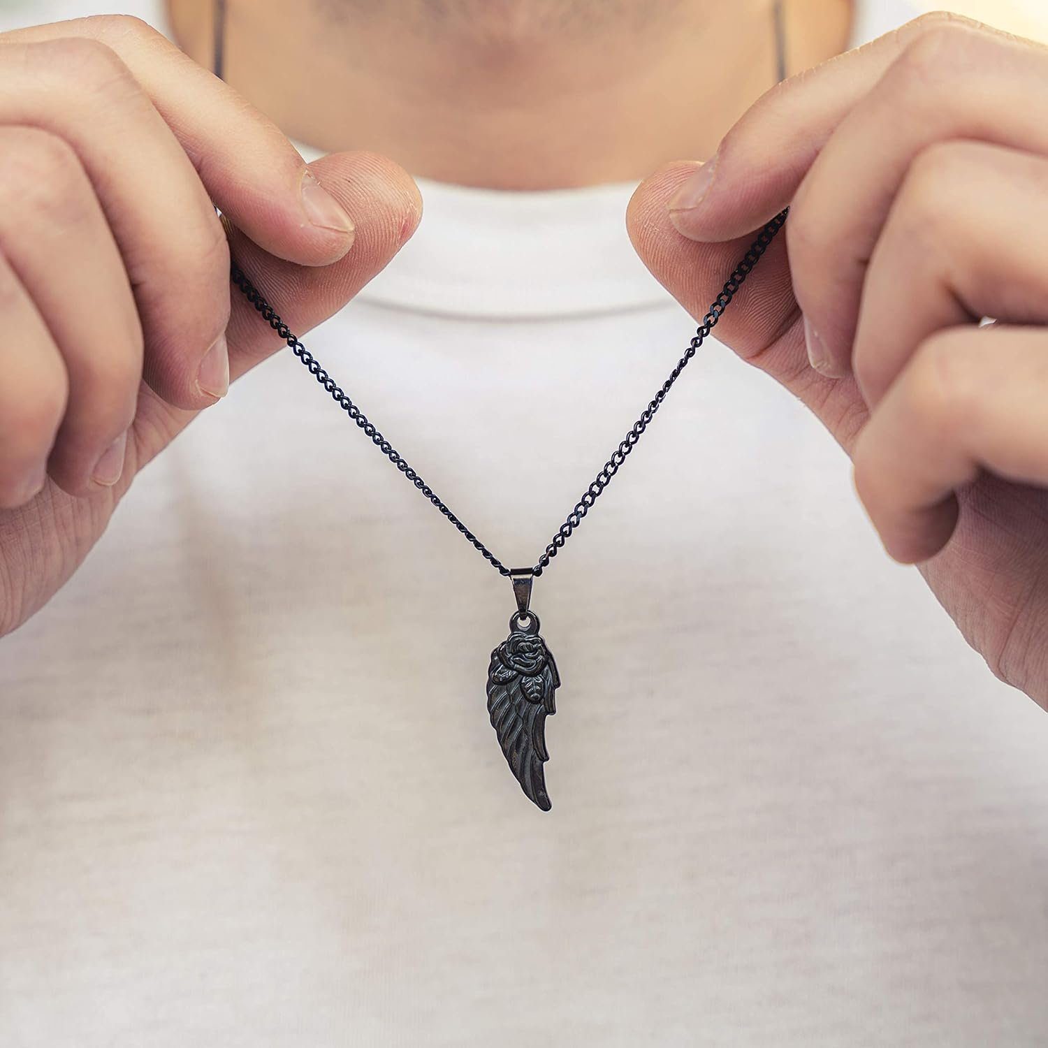 Made by Nami Kette mit Anhänger Edelstahl Halskette Herren Gliederkette mit günstig online kaufen