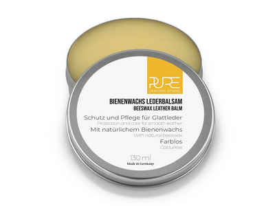 PURE Leather Studio Bienenwachstuch Bienenwachs Lederbalsam, Farbloses Lederbalsam Lederfett Lederpflege mit echtem Bienenwachs