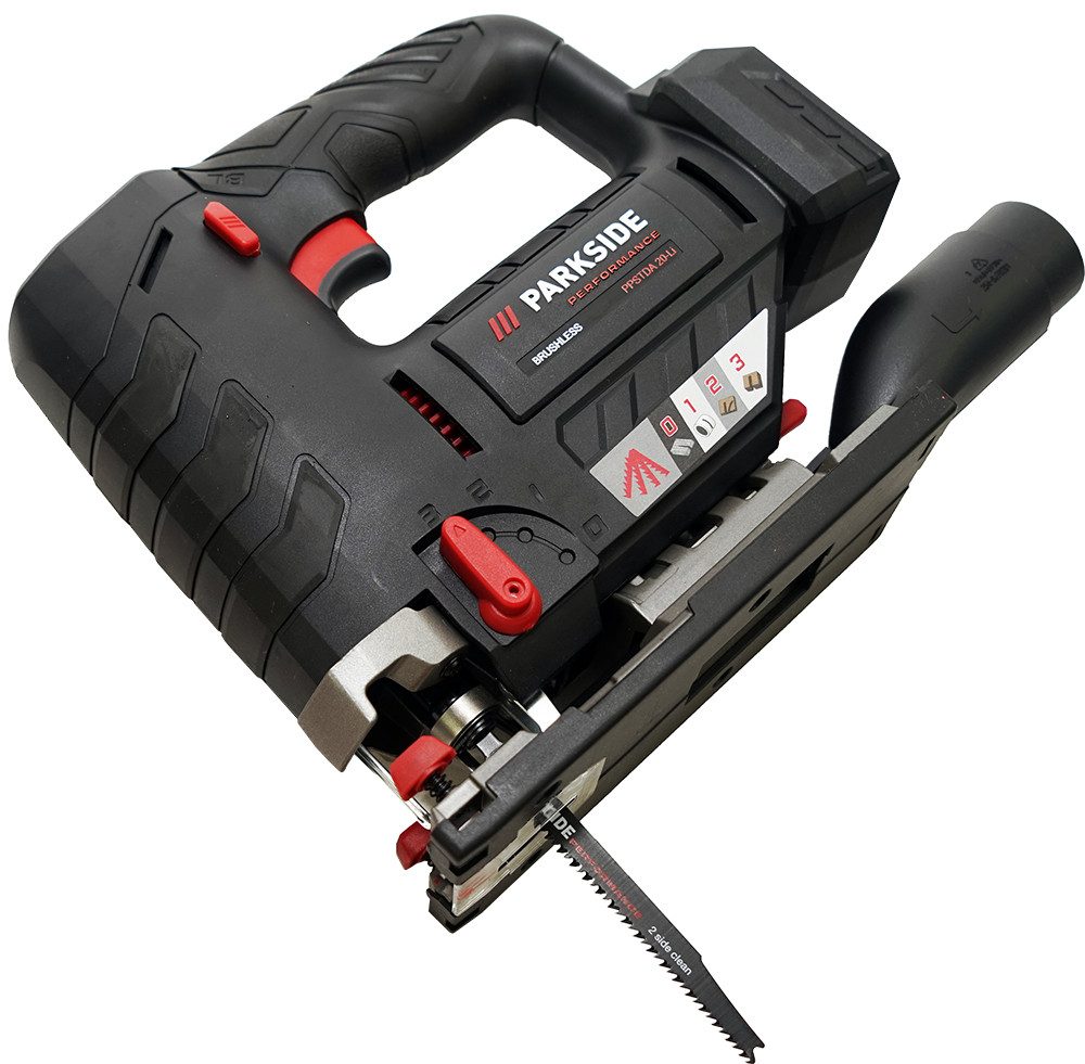 PARKSIDE PERFORMANCE® Akku-Stichsäge 20V Akku Stichsäge PPSTDA 20 (ohne Akku), 5 wählbare Schnittwinkel