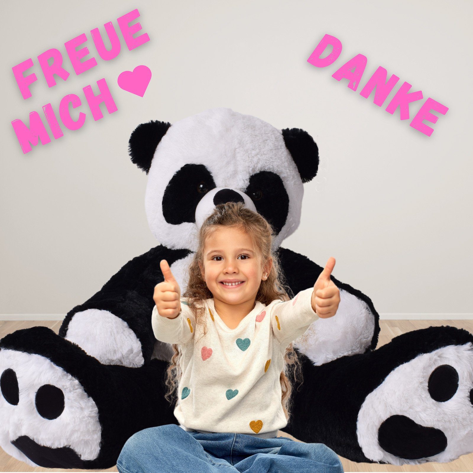 TE-Trend Kuscheltier Panda 100 cm XXL Pandabär Plüschtier Riesenteddy, Ein günstig online kaufen