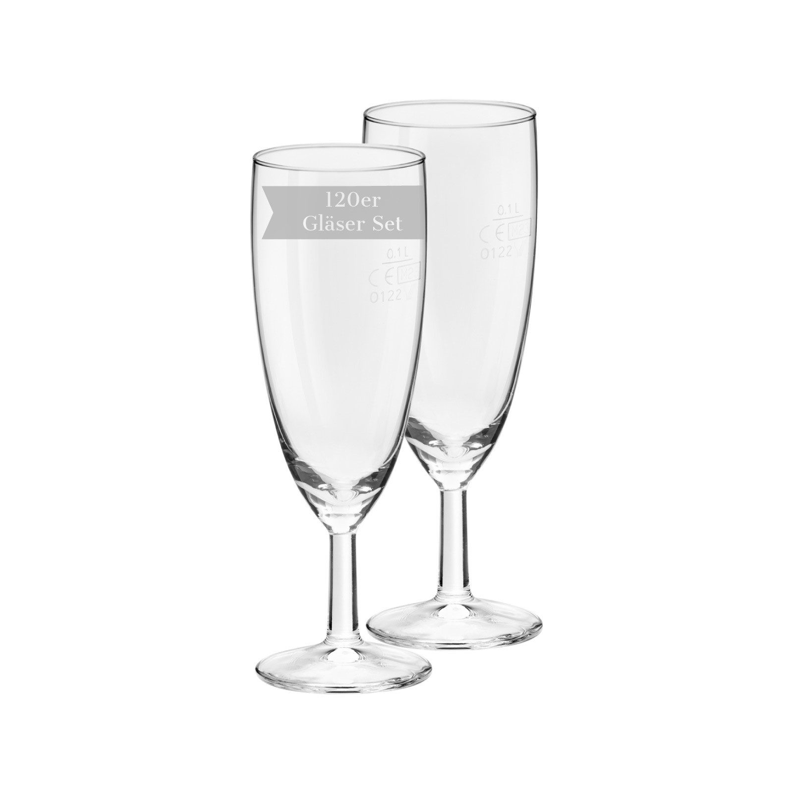 Sektglas Royalty Sektgläser geeicht 0,1 l 120er Set
