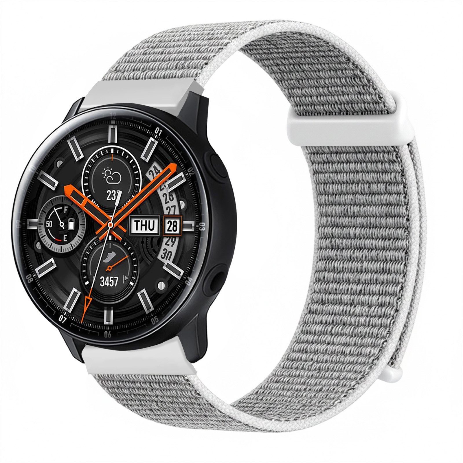 Tec-Expert Smartwatch-Armband für Samsung Galaxy Watch Active 40 mm Armband Ersatz Wechsel Band, Nylon Textil mit Klettverschluss, stufenlos Verstellbar, atmungsaktiv