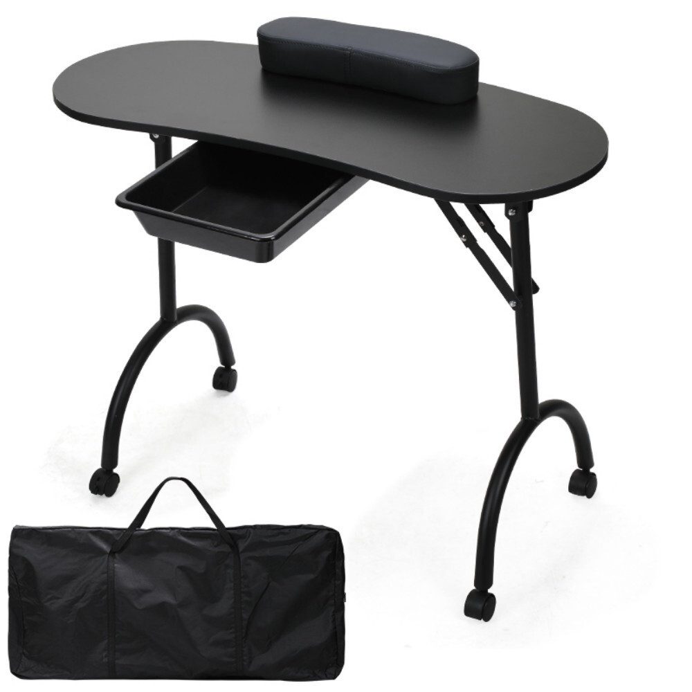 Clanmacy Maniküre-Pediküre-Set Maniküretisch, Nageltisch, Schminktisch inkl. Handgelenkauflage