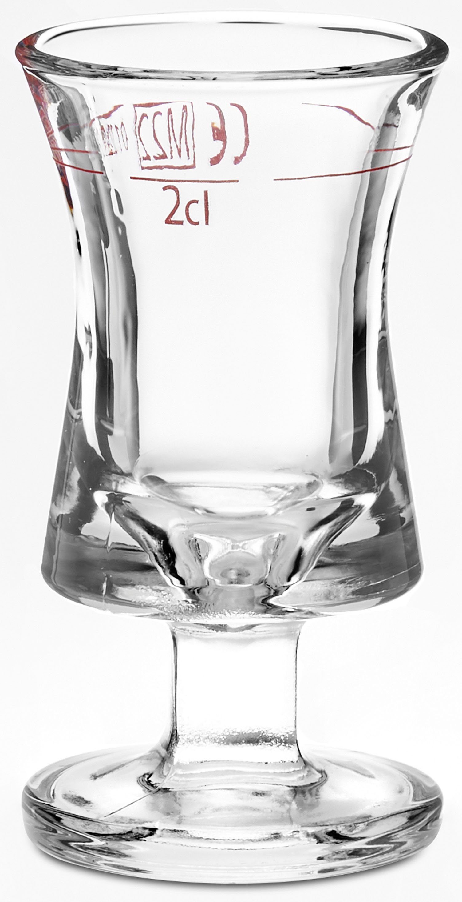 van Well Schnapsglas Rittmeister Rotring, Glas, 0,2 L, geeicht, Spülmaschinengeeignet, Gastronomiequalität, 12-tlg.