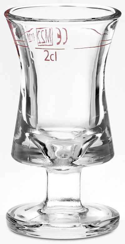 van Well Schnapsglas Rittmeister Rotring, Glas, 0,2 L, geeicht, Spülmaschinengeeignet, Gastronomiequalität, 12-tlg.