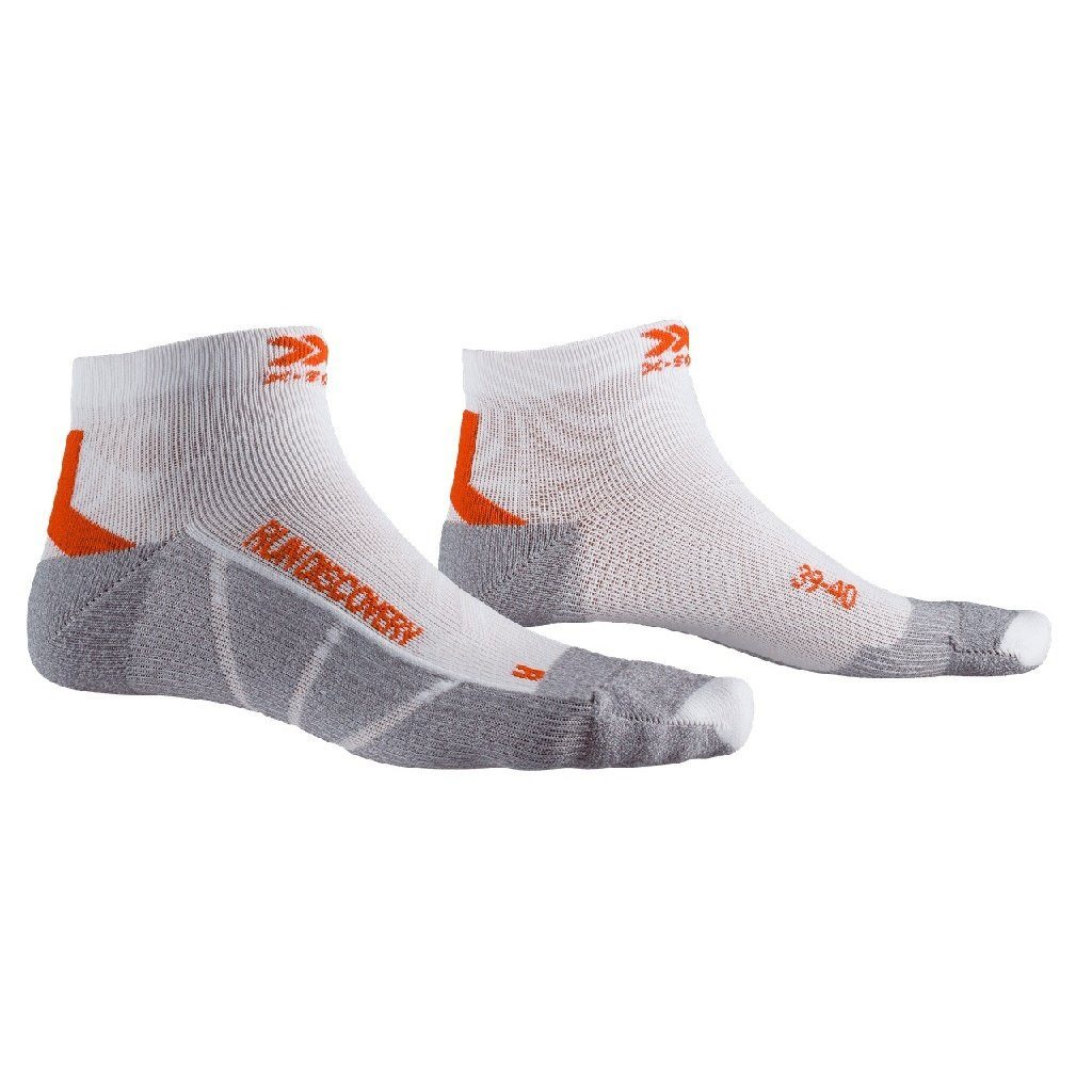 X-Socks Laufsocken Run Discovery 4.0 weiss/grau/orange Herren - 1 Paar