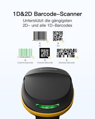 Inateck Inateck 2D Barcode Scanner, 2.4Ghz Intelligente Station Handscanner