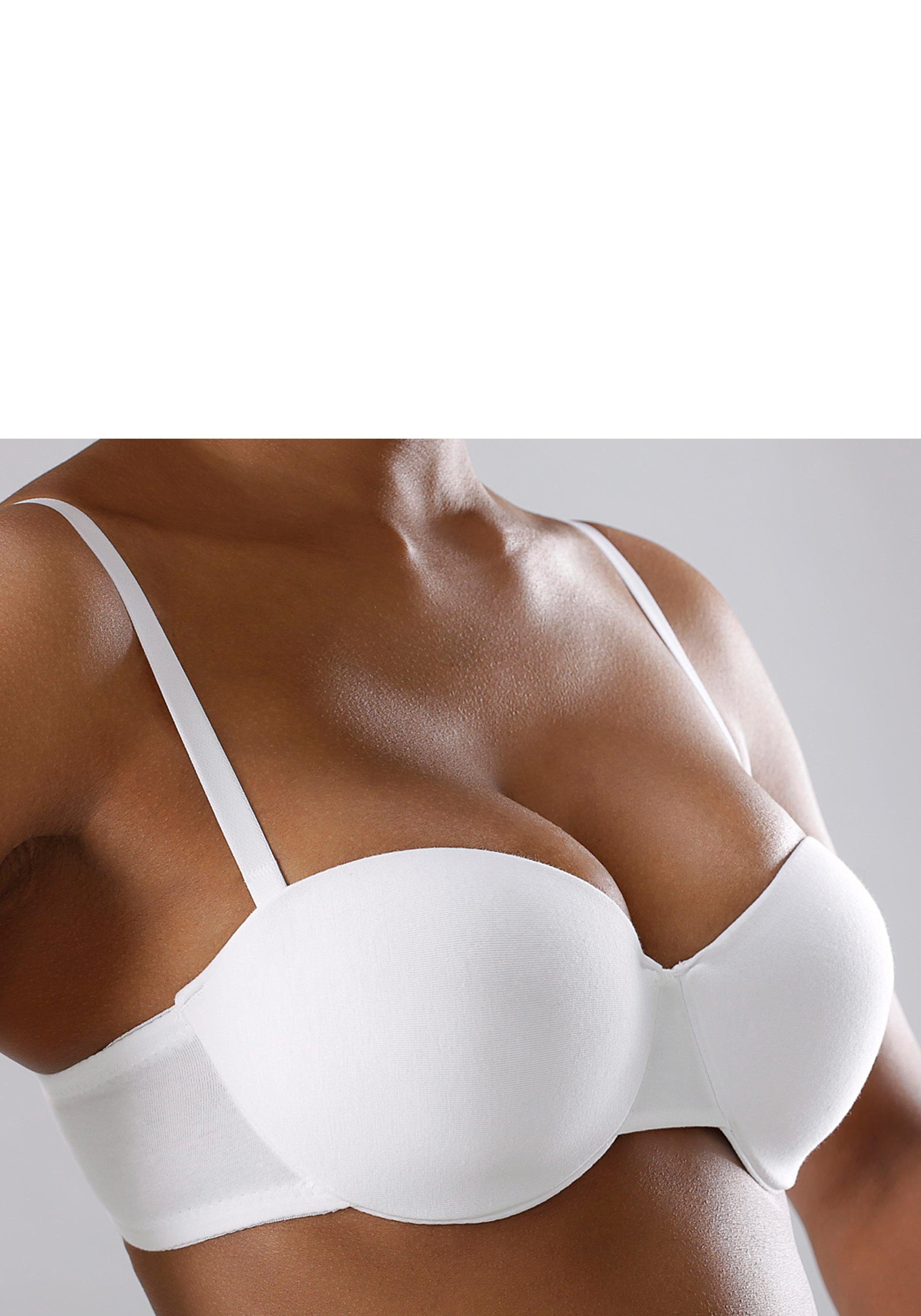 petite fleur by Lascana Schalen-BH, trägerloser BH, BH ohne Träger, Baumwoll-BH, BH mit Bügel (Packung, 2 Stück) mit abnehmbaren Trägern – Bild 5 von 5
