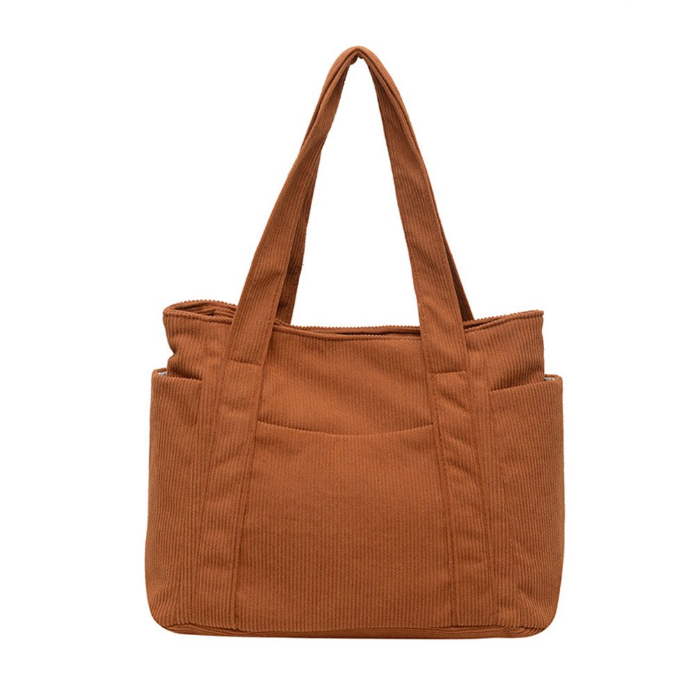 Zaewry Schultertasche Cord Tasche Damen,Tote Bag,Handtasche,Shopper Tasche Laptoptasche, für Bummeln Arbeit Schule Gym Halloween Weihnachtsgeschenk