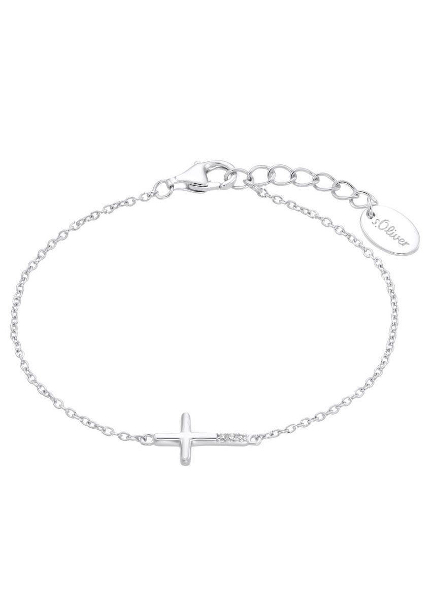 s.Oliver Junior Armband Armkette Kreuz, mit Zirkonia (synth)