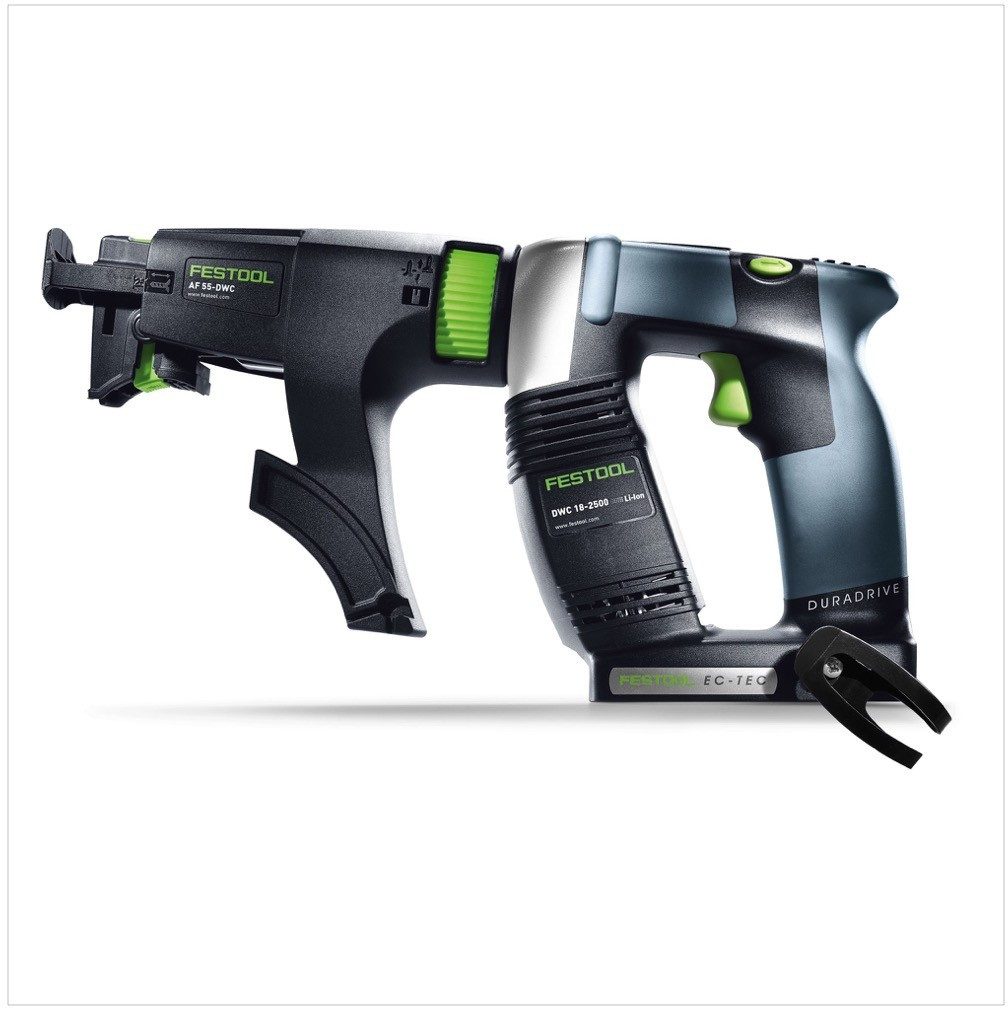 FESTOOL Akku-Trockenbauschrauber DWC 18-2500 Li-Basic DURADRIVE Akku Bauschrauber 18V (574742) 18Nm