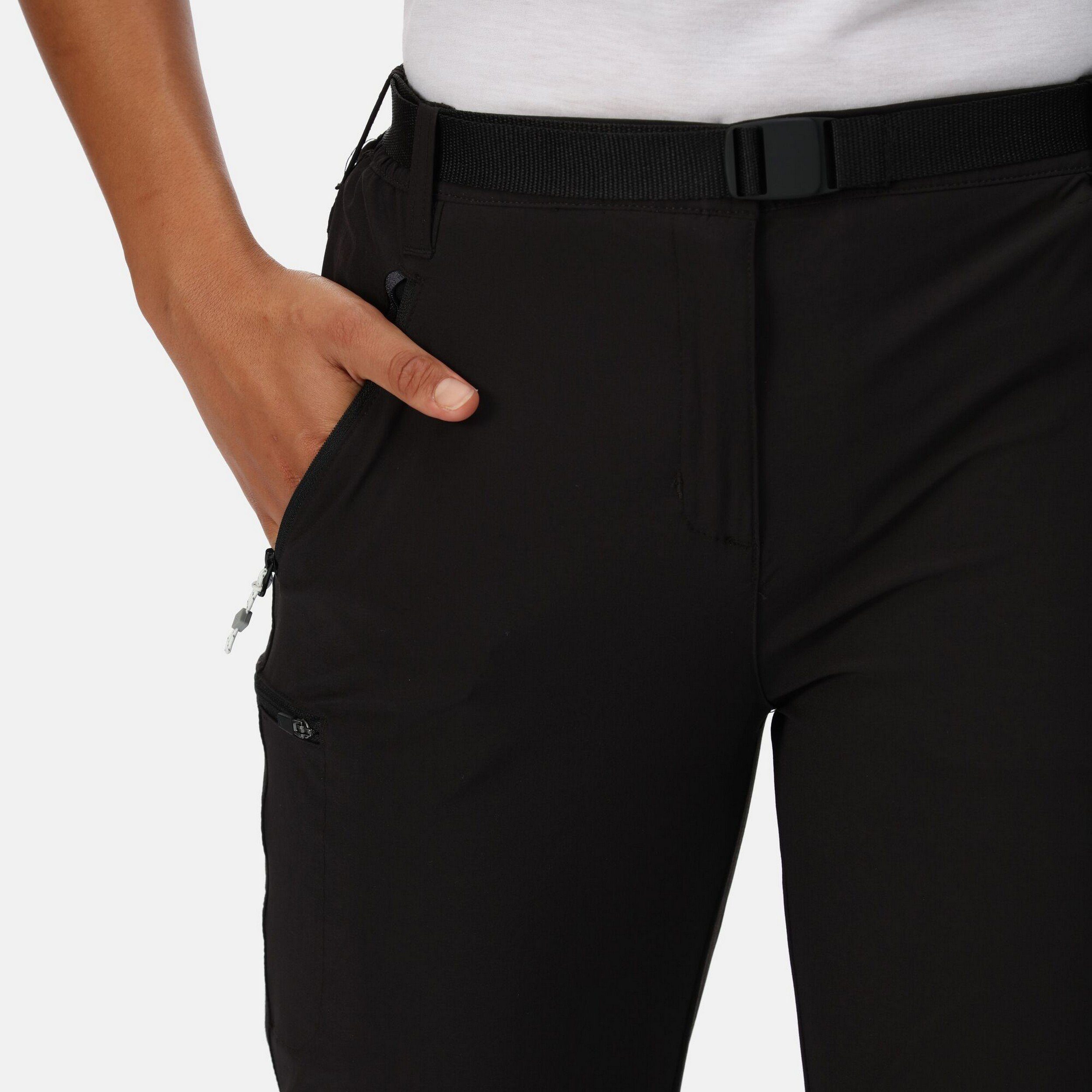 Damen, Zip Regatta Off abnehmbaren Hosenbeinen Black für Xert Outdoorhose mit
