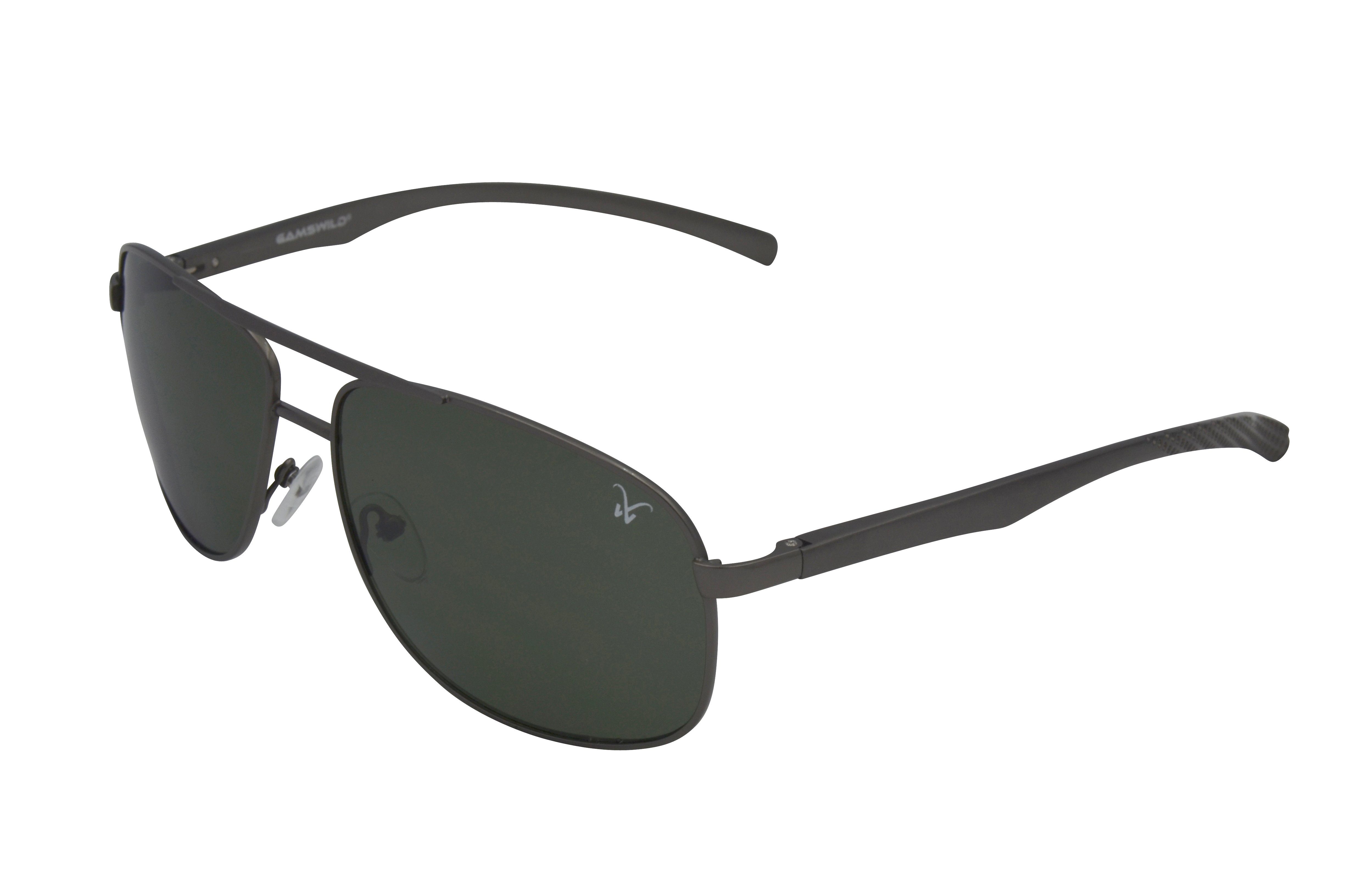 Herren Sonnenbrille Unisex, WM1322 silber-grau, Brille Mode Damen Gamswild grau-grün blau-gold, Pilotenbrille GAMSSTYLE