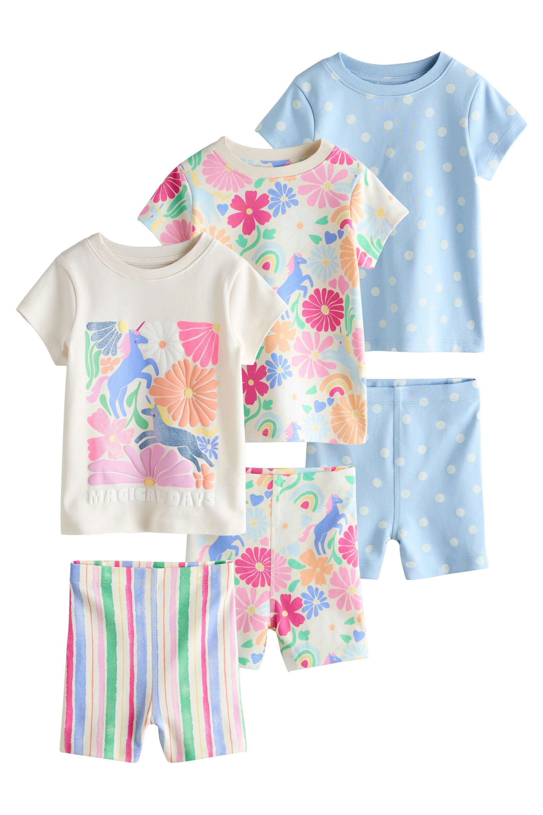 Pyjama Kurze Schlafanzüge, 3er-Pack