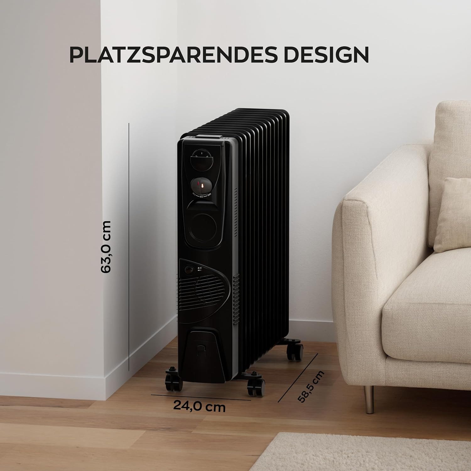 Heinrich´s Ölradiator 13 Rippen, 2900W, Elektrischer Heikörper, mit Ventila günstig online kaufen