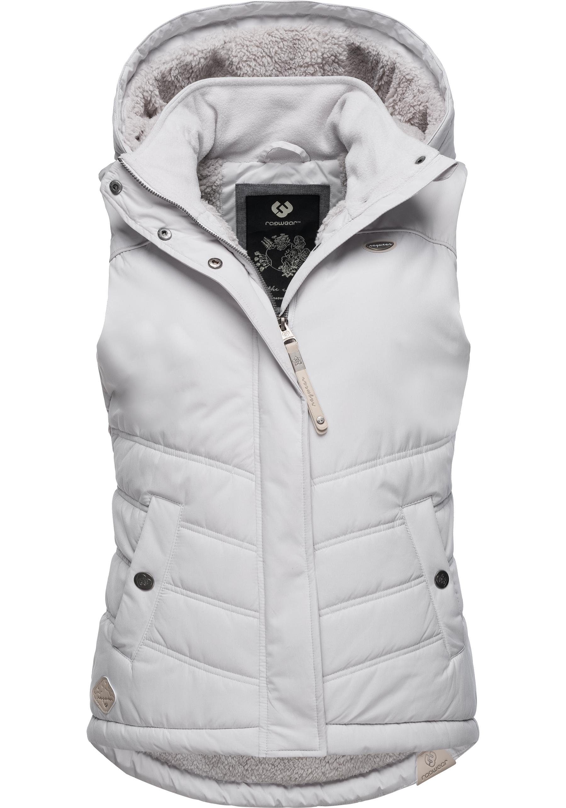 Ragwear Steppweste Hesty Wasserdichte Outdoor-Weste mit abnehmbarer Kapuze