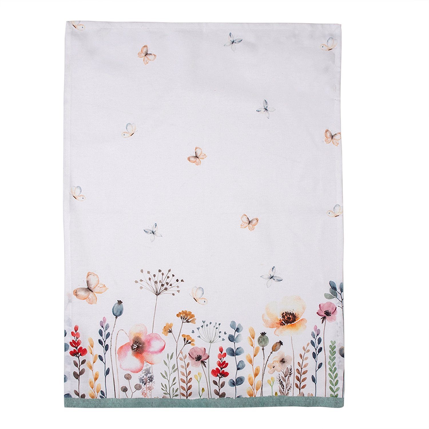 Clayre & Eef Geschirrtuch Flowerbomb, (Set, 3-tlg., 3-teilig), Geschirrtücher (3 Stück), ca.50x70cm Baumwolle