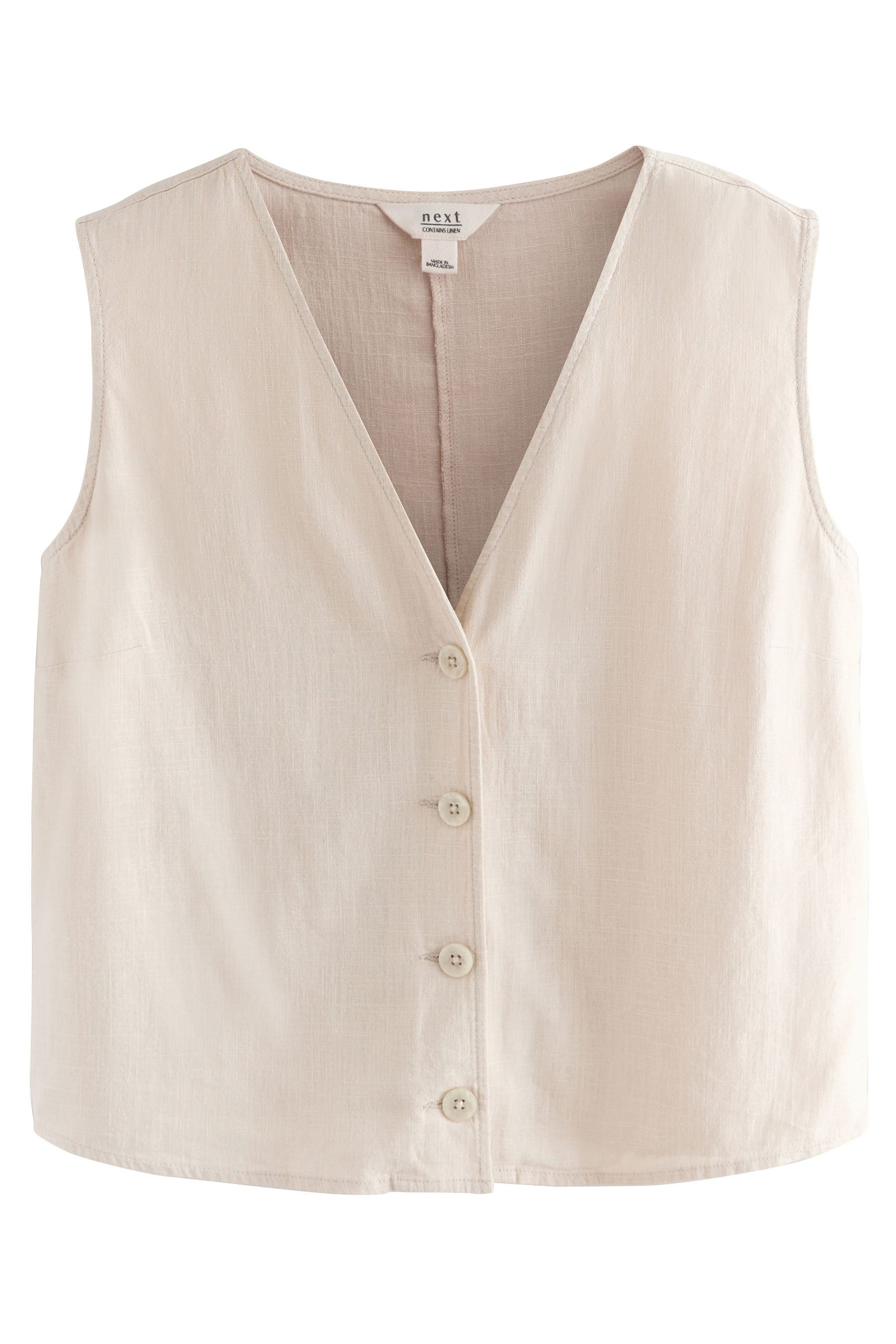 Next Anzugweste Geknöpfte Weste mit Leinenanteil, 2er-Pack (2-tlg)