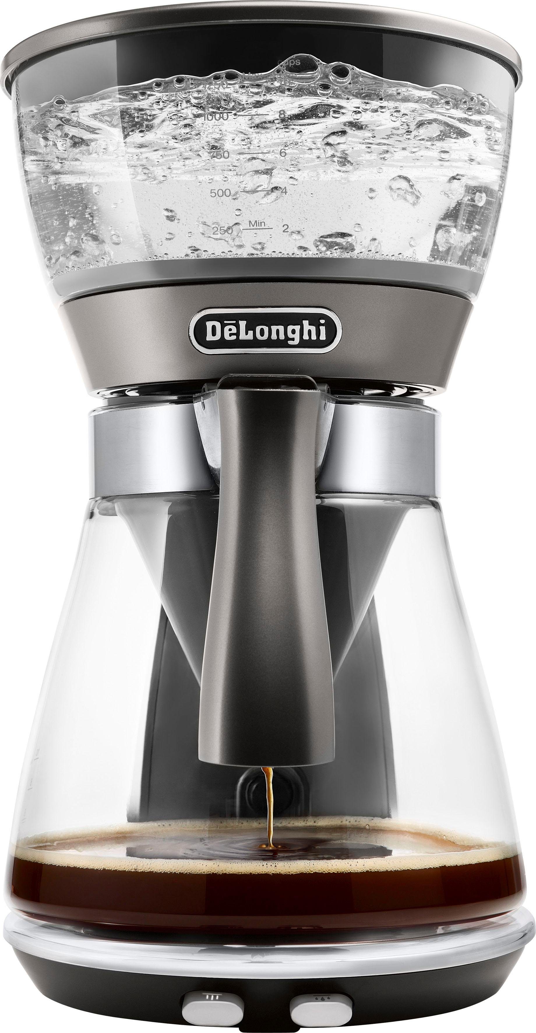 De'Longhi Filterkaffeemaschine Clessidra ICM 17210, 1,25l Kaffeekanne, Papierfilter, nach zertifiziertem ECBE Standard | Filterkaffeemaschinen