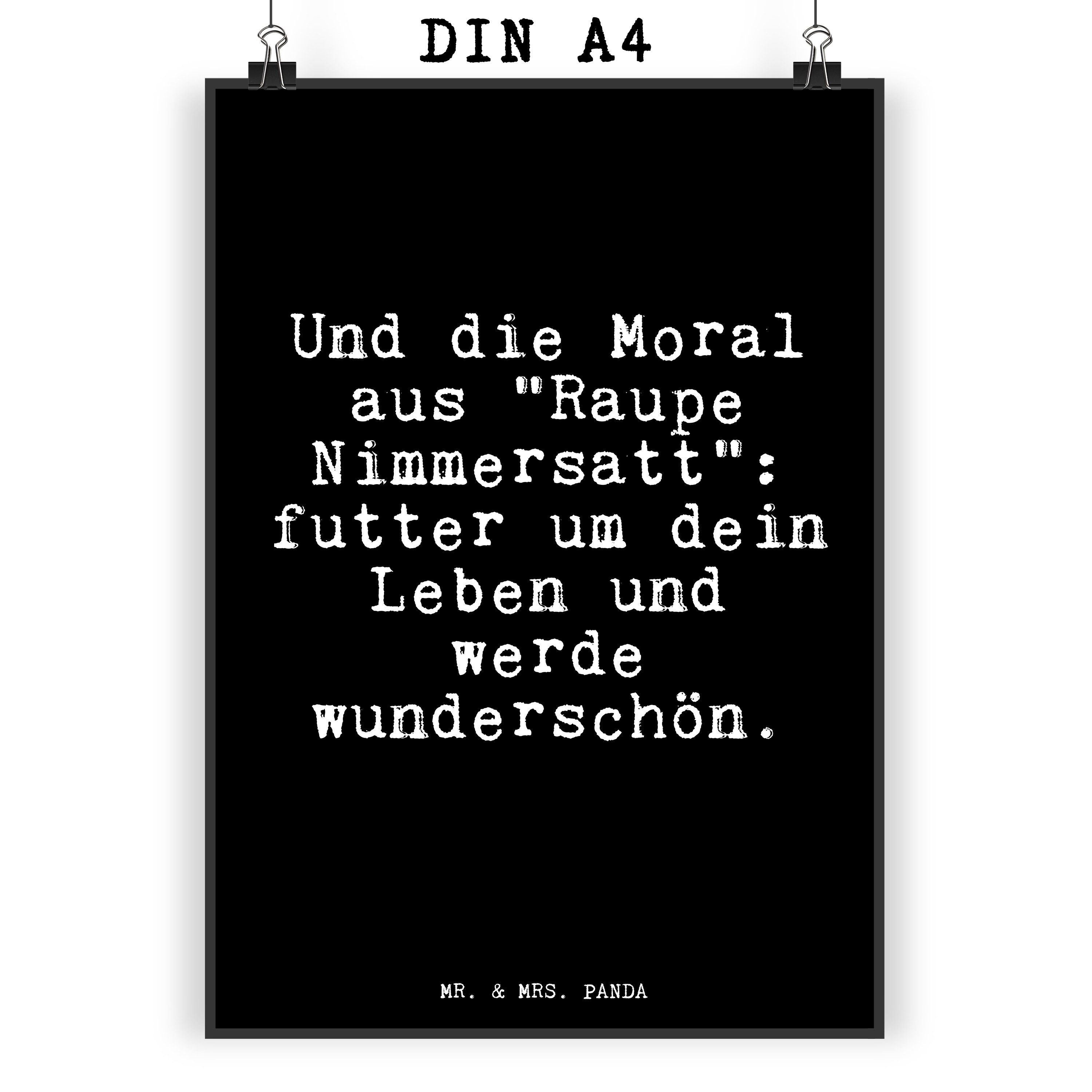 Mr. & Mrs. Panda Poster »Und die Moral aus... Schwarz Geschenk