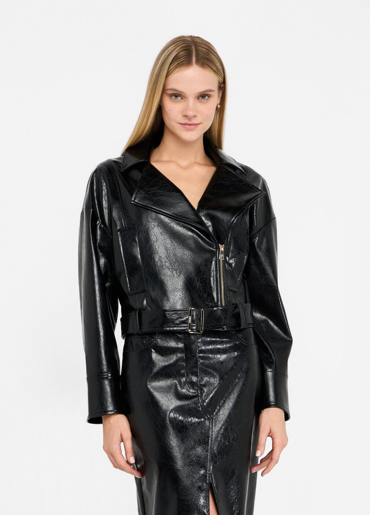 Liu Jo Bikerjacke - Lederjacke für Damen - Lederimitatjacke
