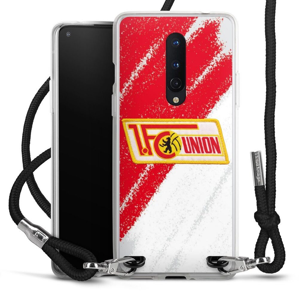 DeinDesign Handyhülle Offizielles Lizenzprodukt 1. FC Union Berlin Logo, OnePlus 8 Handykette Hülle mit Band Case zum Umhängen Cover mit Kette