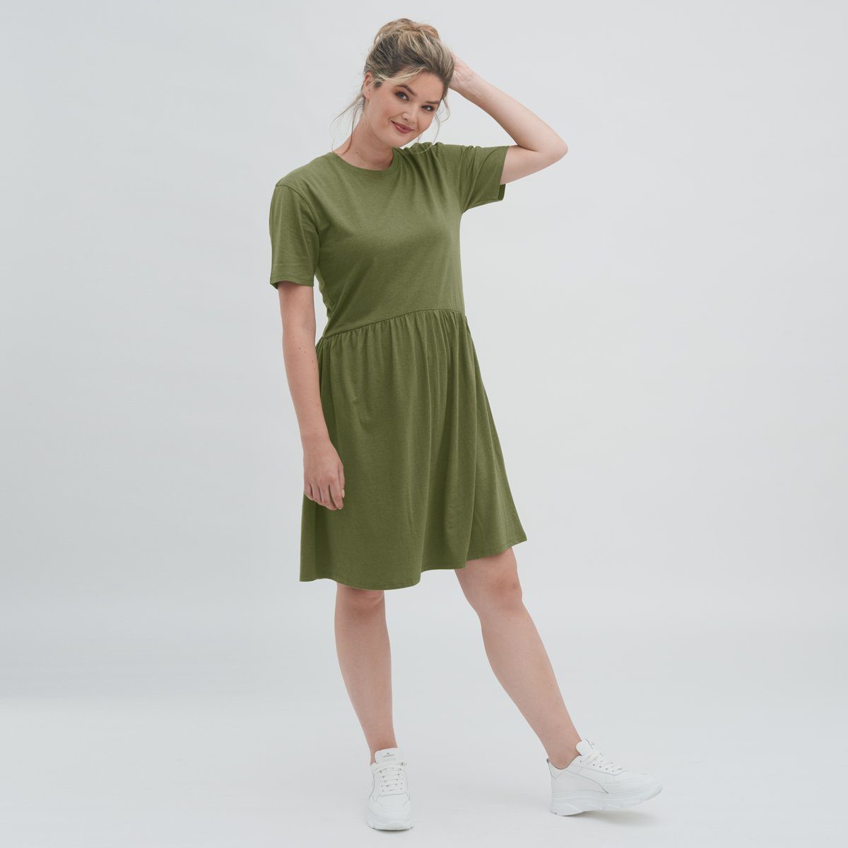 LIVING CRAFTS Midikleid ONIKA GOTS zertifiziert