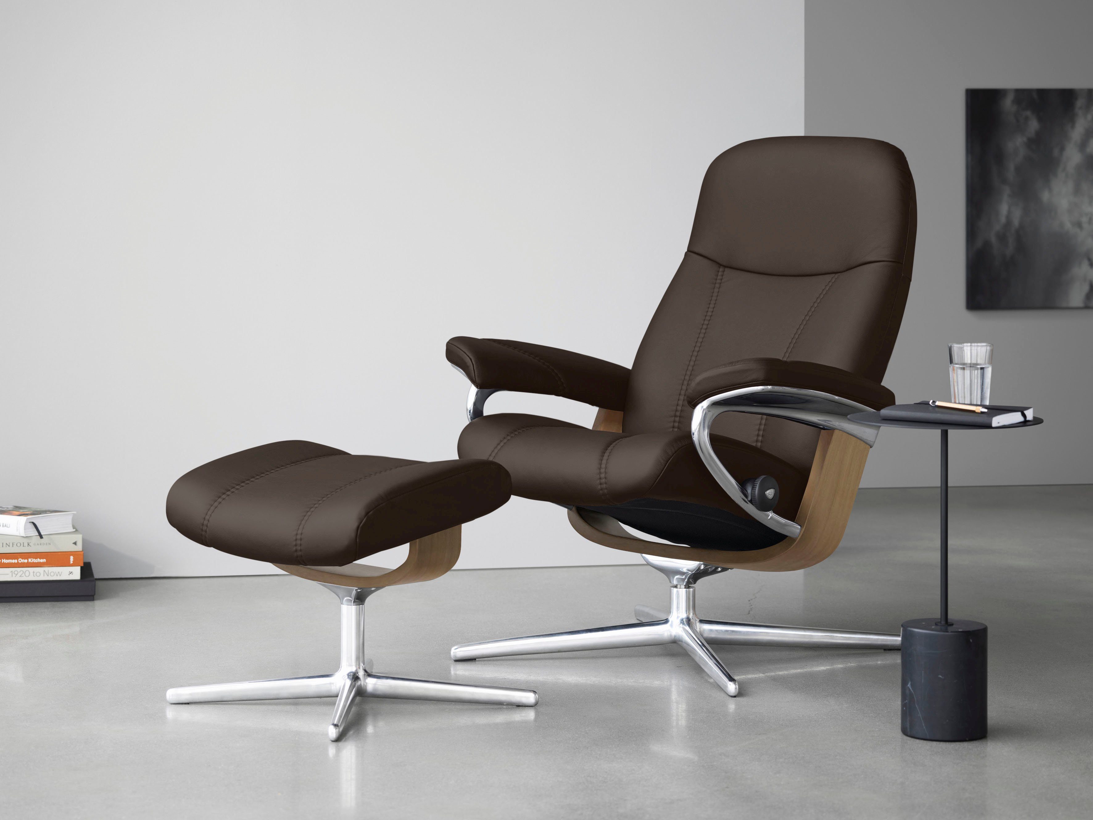 Stressless® Relaxsessel Consul, mit Cross Base, Größe S, M & L, Holzakzent Eiche