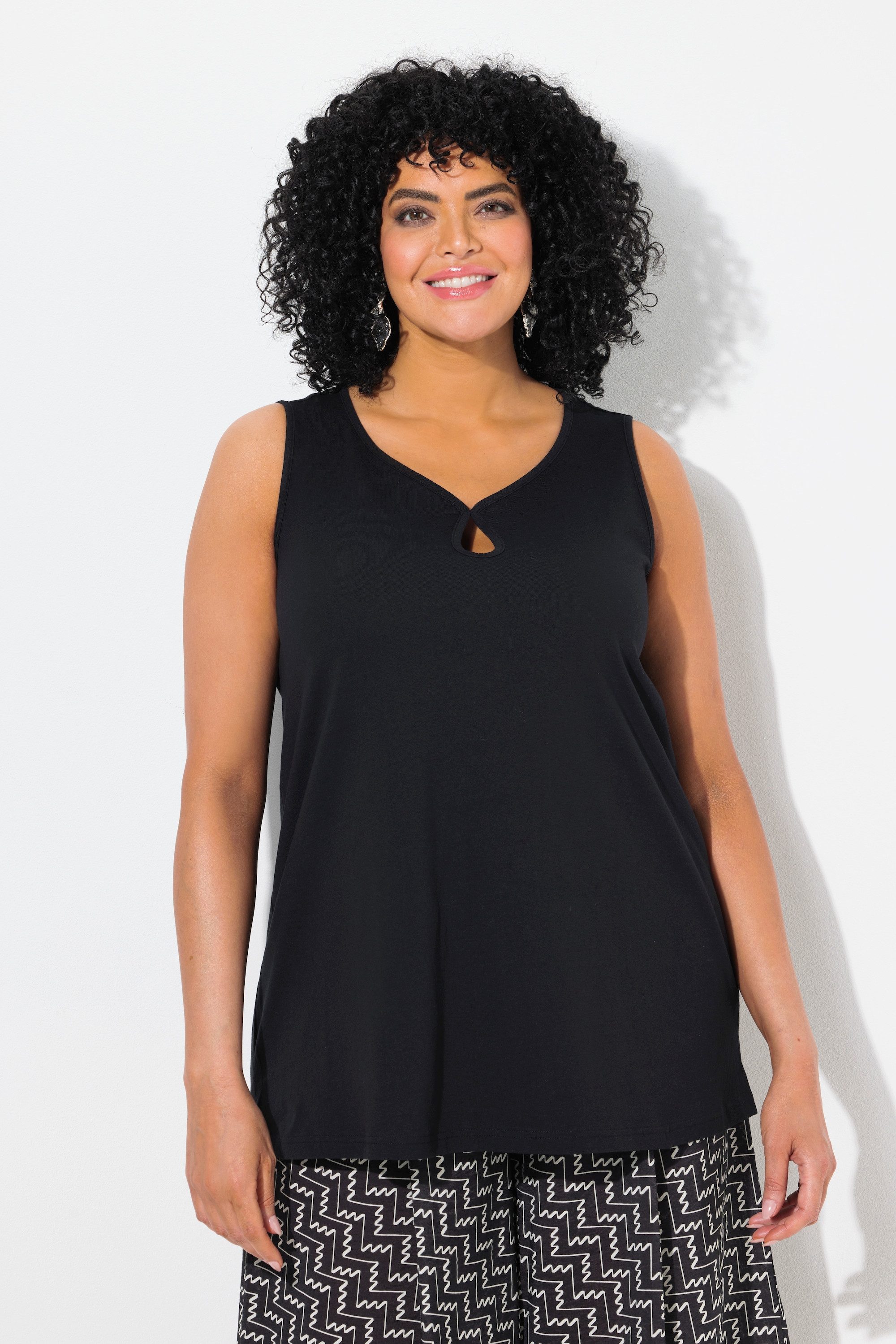 Ulla Popken Longtop Top Cut-Out A-Linie günstig online kaufen