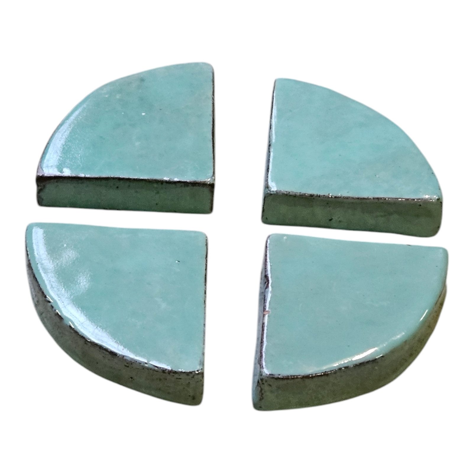 Teramico Подставка для цветочного горшка 4er Set Keramikfüße Celadon Grün, Розсада schützen vor Staunässe, 100% Frostfest