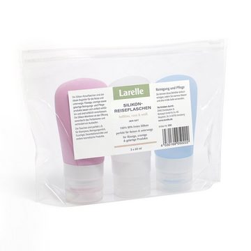 Larelle Reisebehälter Larelle Silikon-Reiseflaschen, 3er-Set, 3x 60 ml, Reisebehälter
