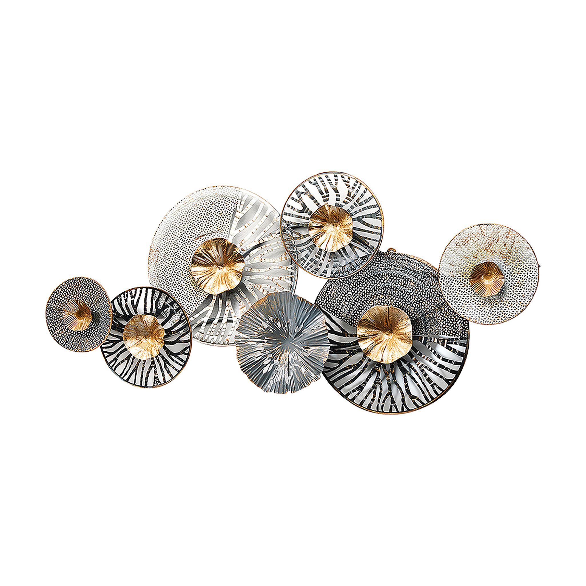 Kobolo Wandbild Metallbild 3D -ROOTS- Anthrazit-Silber-Gold, günstig online kaufen