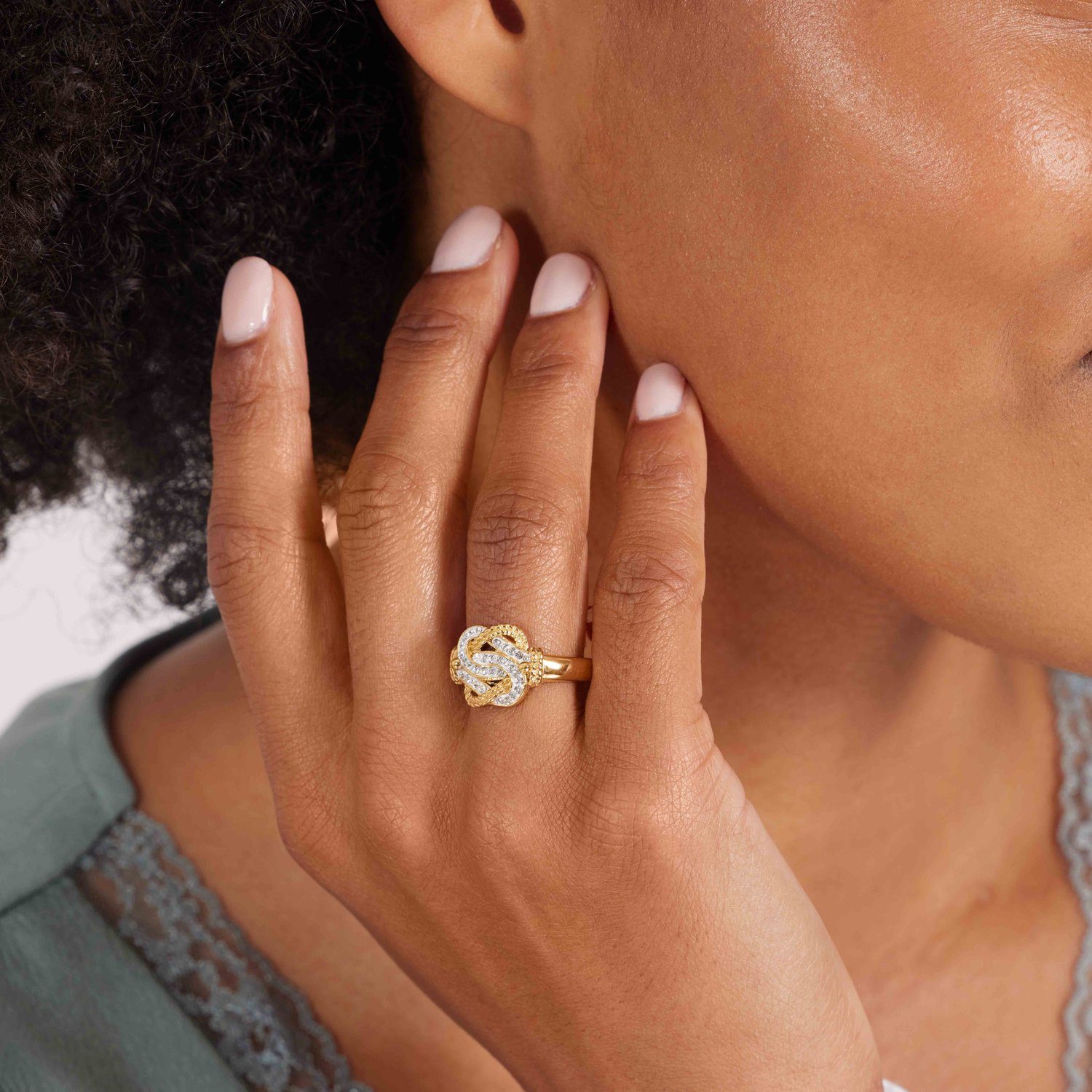 LUCARDI Fingerring Ring - Stahl - Gold - Kristall - Damen – Bild 2 von 3