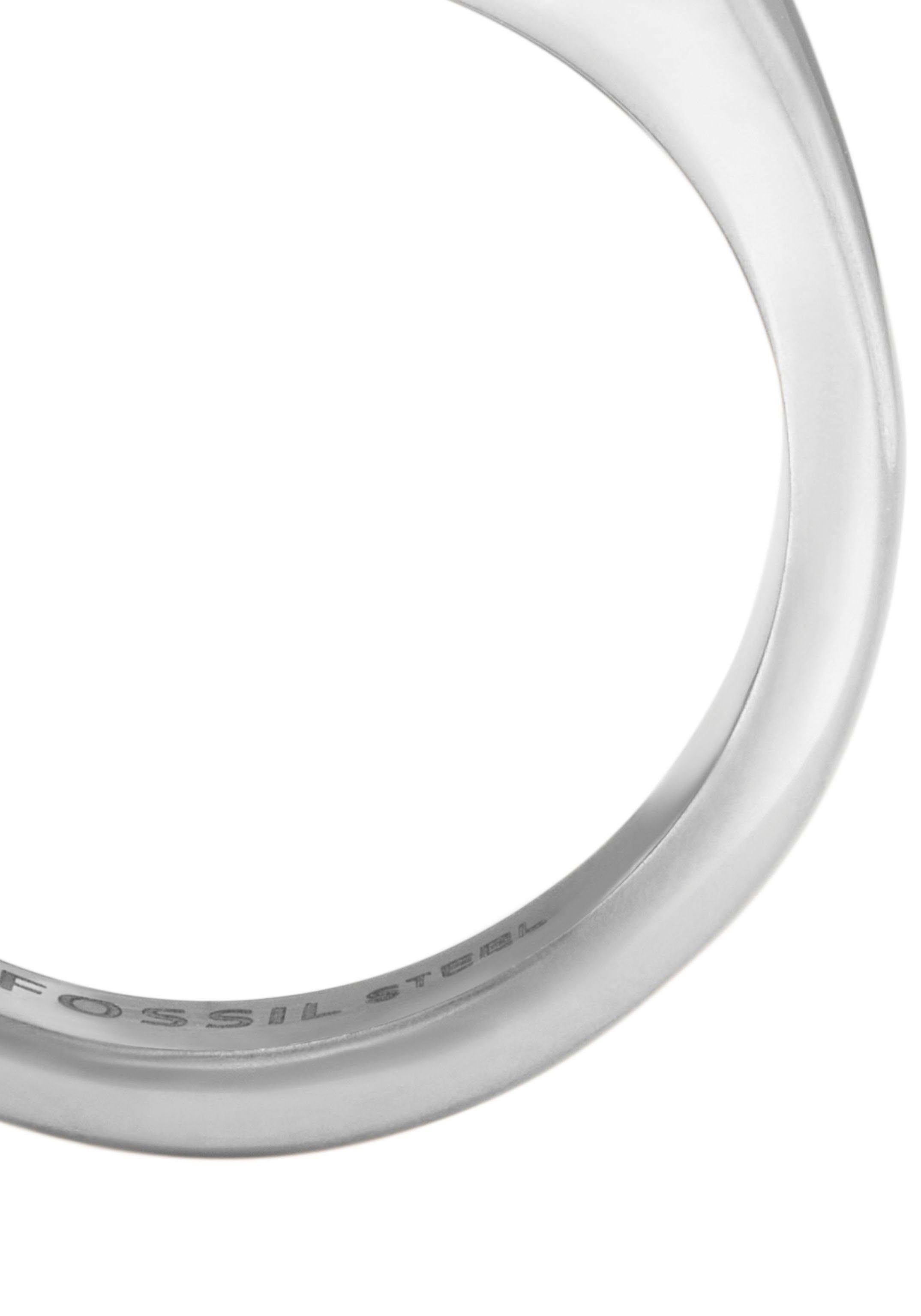 Fossil Fingerring Schmuck Edelstahl Ring JEWELRY ALL STACKED UP, mit Agate