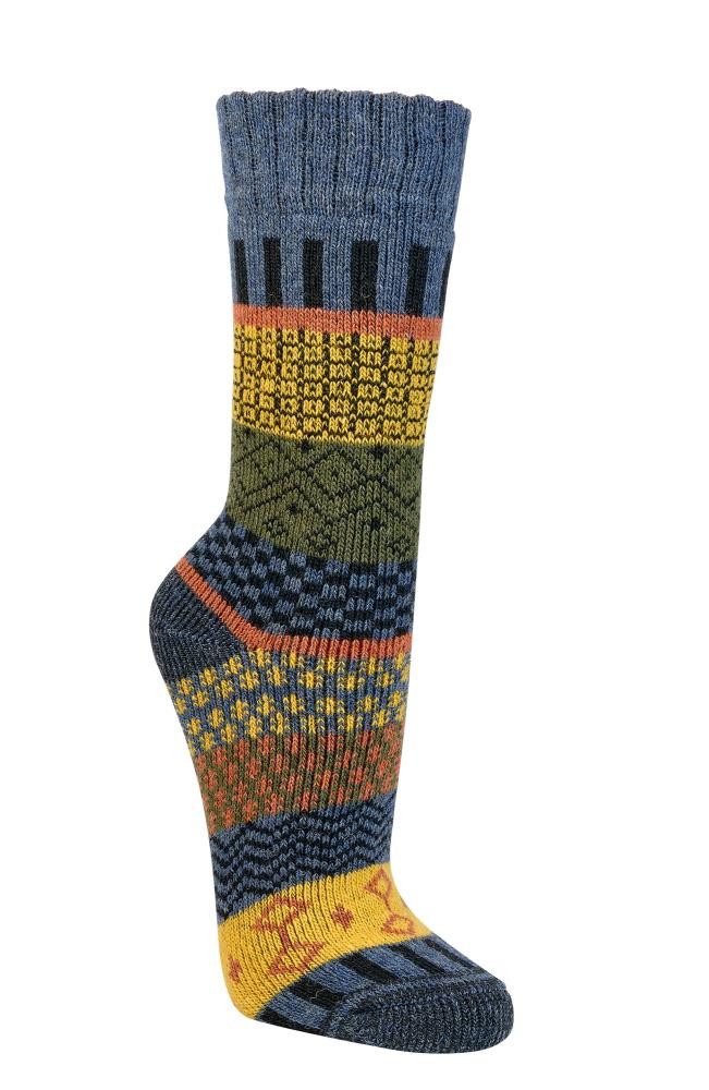 Socks 4 Fun ABS-Socken bunte Norweger Socken mit Wolle Hygge (2 Paar) bunte Thermo Stoppersocken mit Wolle Hausschuhe – Bild 4 von 5