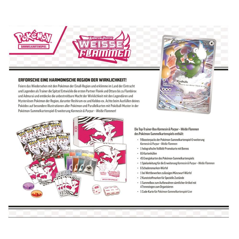 POKÉMON Sammelkarte Top-Trainer-Box Weiße Flammen Pokemon Sammel-Karten deutsch